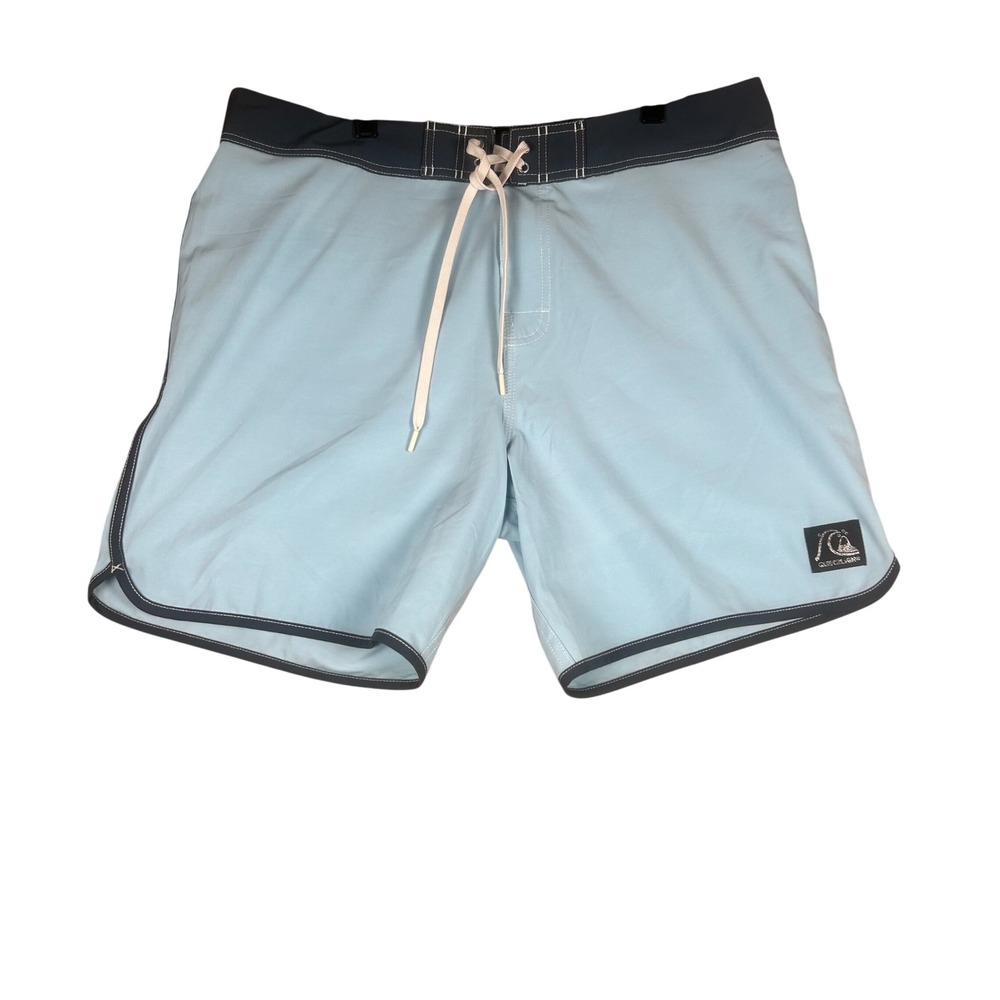 Quiksilver Surfsilk Scallop Boardshorts Mens 36 Light Teal EQYBS04765
